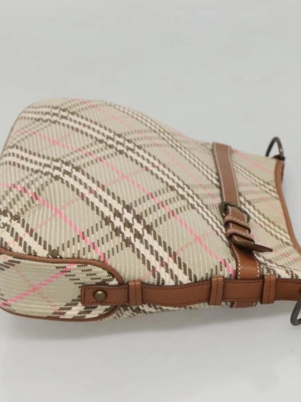 BURBERRY Nova Check Blue Label Shoulder Bag Canvas Beige - Picture 6 of 16